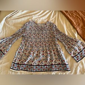 Max Studio floral folk blouse. Super cute and flattering cut.
